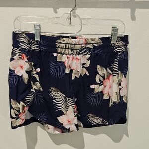 Tommy Bahama Blue and Pink Athletic Shorts with Floral Print